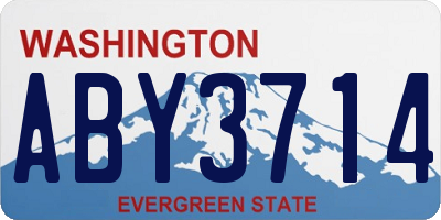 WA license plate ABY3714