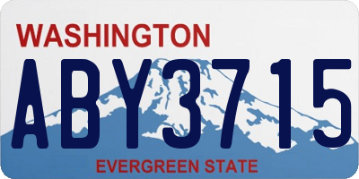 WA license plate ABY3715