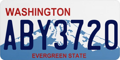 WA license plate ABY3720