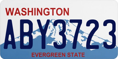 WA license plate ABY3723