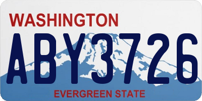 WA license plate ABY3726