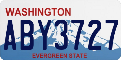 WA license plate ABY3727