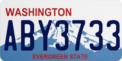 WA license plate ABY3733