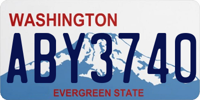 WA license plate ABY3740