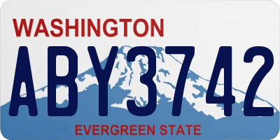 WA license plate ABY3742