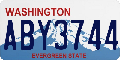 WA license plate ABY3744