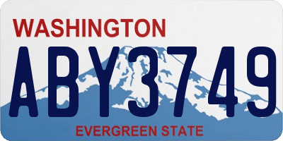 WA license plate ABY3749