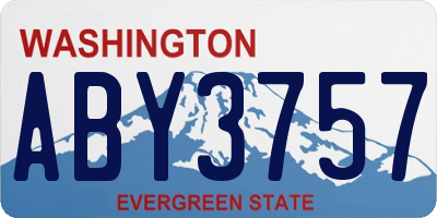 WA license plate ABY3757