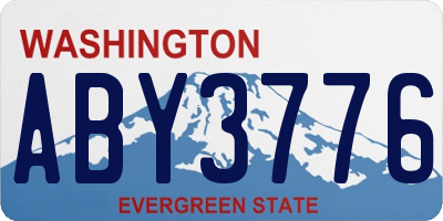 WA license plate ABY3776