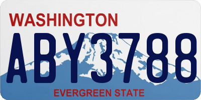 WA license plate ABY3788
