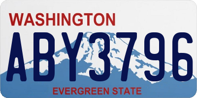 WA license plate ABY3796