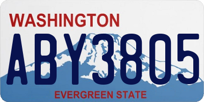 WA license plate ABY3805