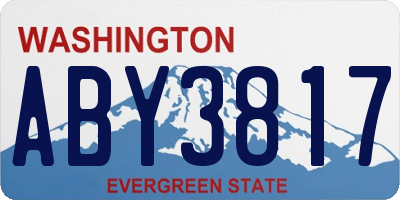 WA license plate ABY3817