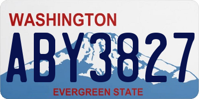 WA license plate ABY3827