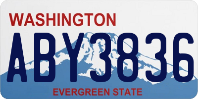 WA license plate ABY3836
