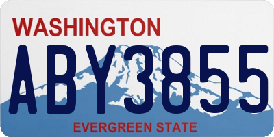 WA license plate ABY3855