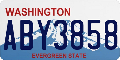 WA license plate ABY3858