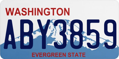 WA license plate ABY3859