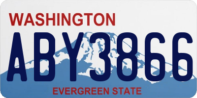 WA license plate ABY3866