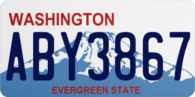 WA license plate ABY3867
