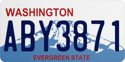 WA license plate ABY3871