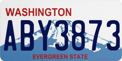 WA license plate ABY3873