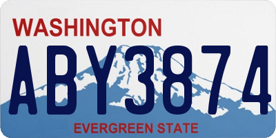 WA license plate ABY3874