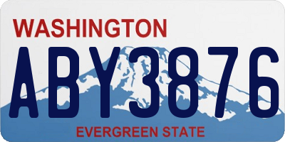 WA license plate ABY3876