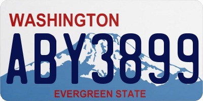 WA license plate ABY3899