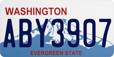 WA license plate ABY3907