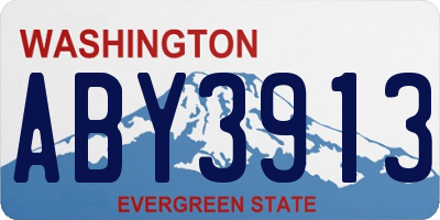 WA license plate ABY3913