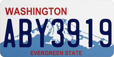 WA license plate ABY3919