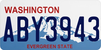 WA license plate ABY3943