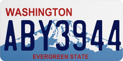WA license plate ABY3944