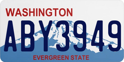 WA license plate ABY3949
