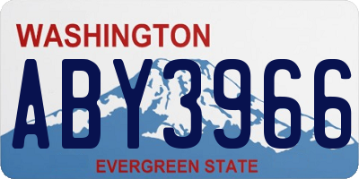 WA license plate ABY3966