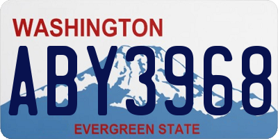 WA license plate ABY3968