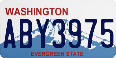 WA license plate ABY3975