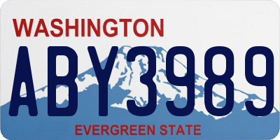 WA license plate ABY3989
