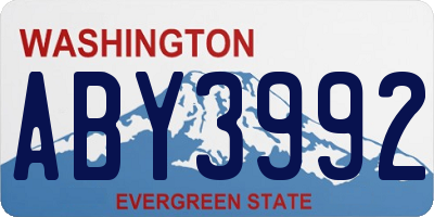 WA license plate ABY3992