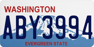 WA license plate ABY3994