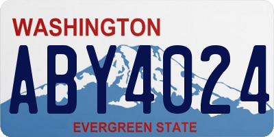 WA license plate ABY4024