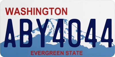 WA license plate ABY4044