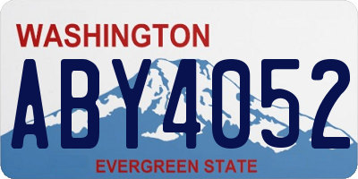 WA license plate ABY4052