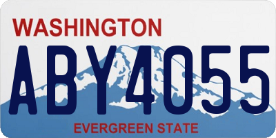 WA license plate ABY4055