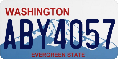 WA license plate ABY4057