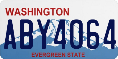 WA license plate ABY4064