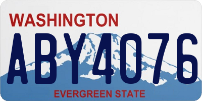 WA license plate ABY4076