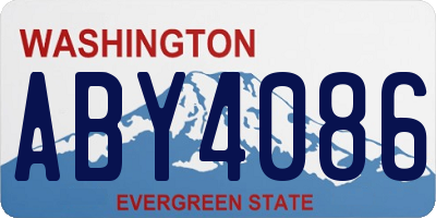 WA license plate ABY4086