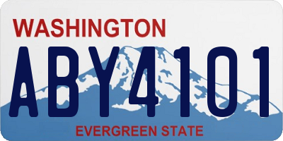 WA license plate ABY4101